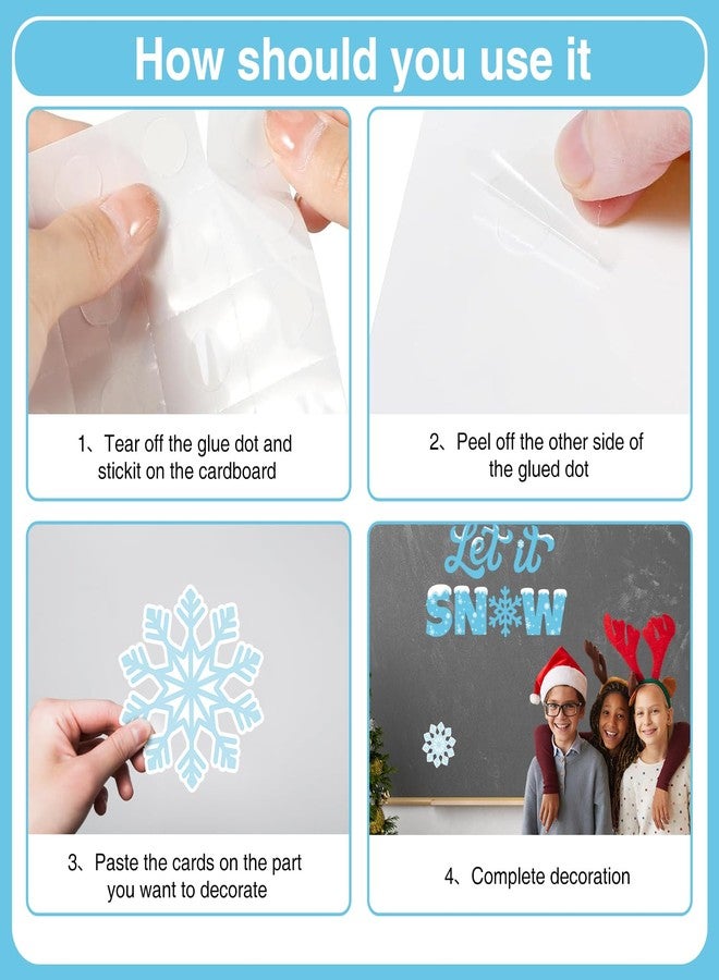 Biswiter 65Pcs Winter Bulletin Board Decorations, Winter Party Decorations, Let It Snow Classroom Decor, Holiday Decorations for School Bulletin Board - Image 4